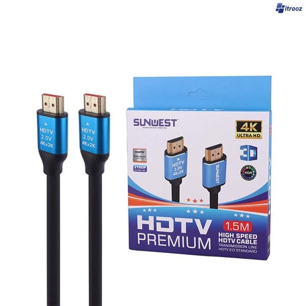 کابل 1.5 متری hdmi سان وست sunwest کیفیت 4k