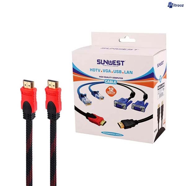کابل 15 متری hdmi پوست ماری سان وست sunwest