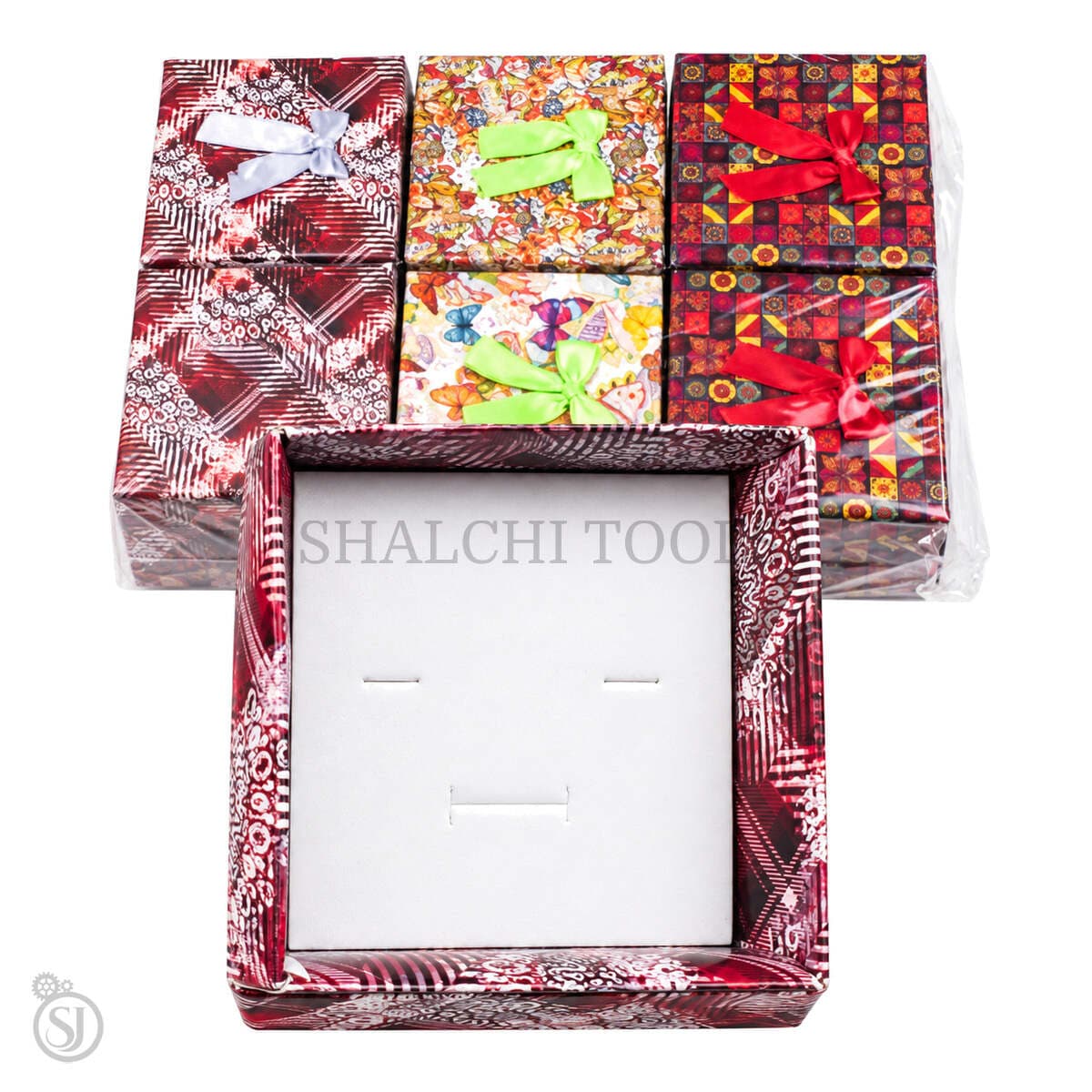 جعبه هدیه12عددی روباندار نیمست | روبان رنگی و طرح فانتزی — تصویر ۹