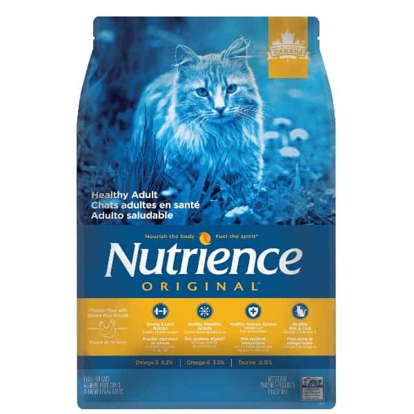 غذای خشک گربه بالغ نوترینس Nutrience سری اورجینال با طعم مرغ وزن 2.5 کیلوگرم