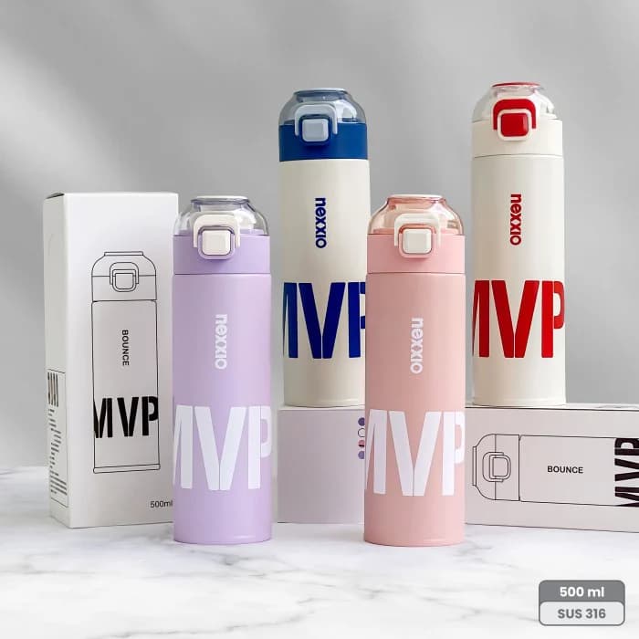 قمقمه استیل فلاسک 500 میل یک نفره آسان نوش قفل دار دسته دار مدل BOUNCE -MVP — تصویر ۷