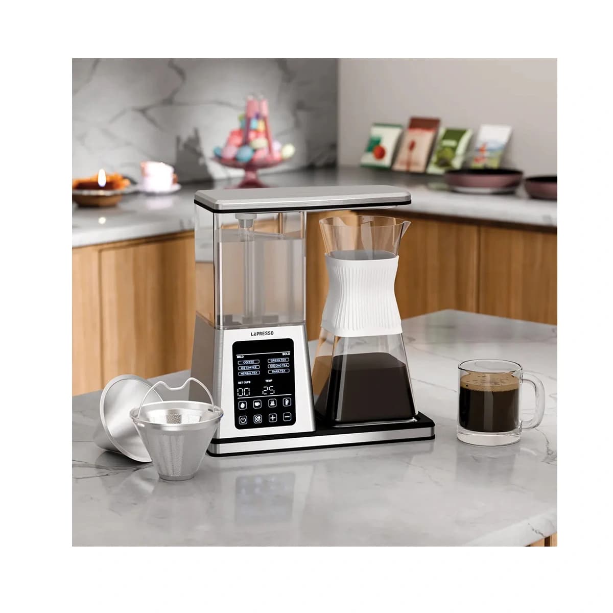 قهوهساز و چایساز قطرهای لپرسو Crystal Brew مدل LPCFM1236SI — تصویر ۸
