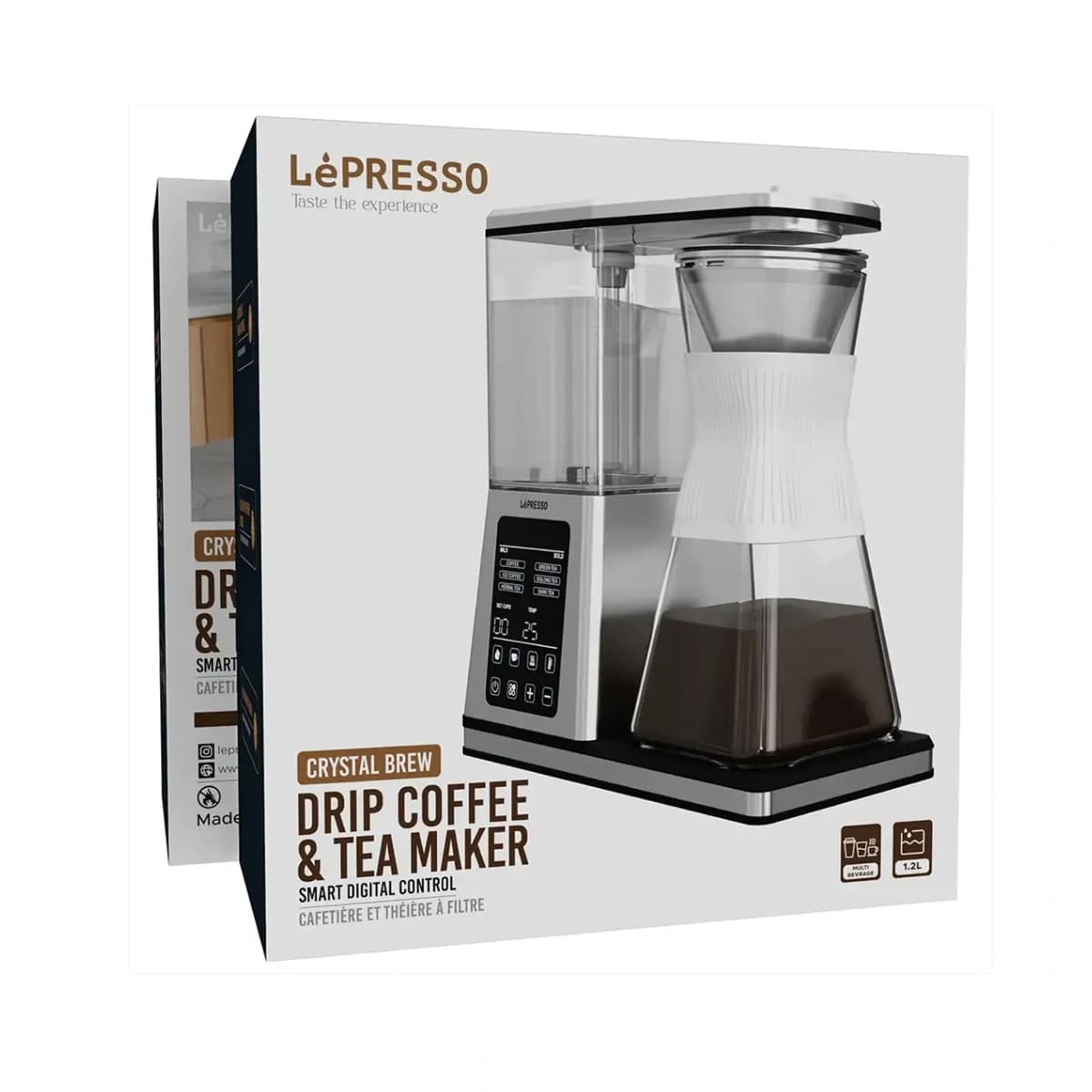 قهوهساز و چایساز قطرهای لپرسو Crystal Brew مدل LPCFM1236SI — تصویر ۳