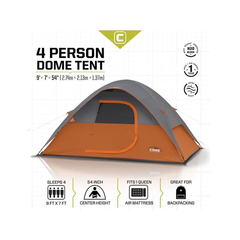 چادر کمپینگ کر چهار نفره – 40002 Core 4 Person Dome Tent — تصویر ۵
