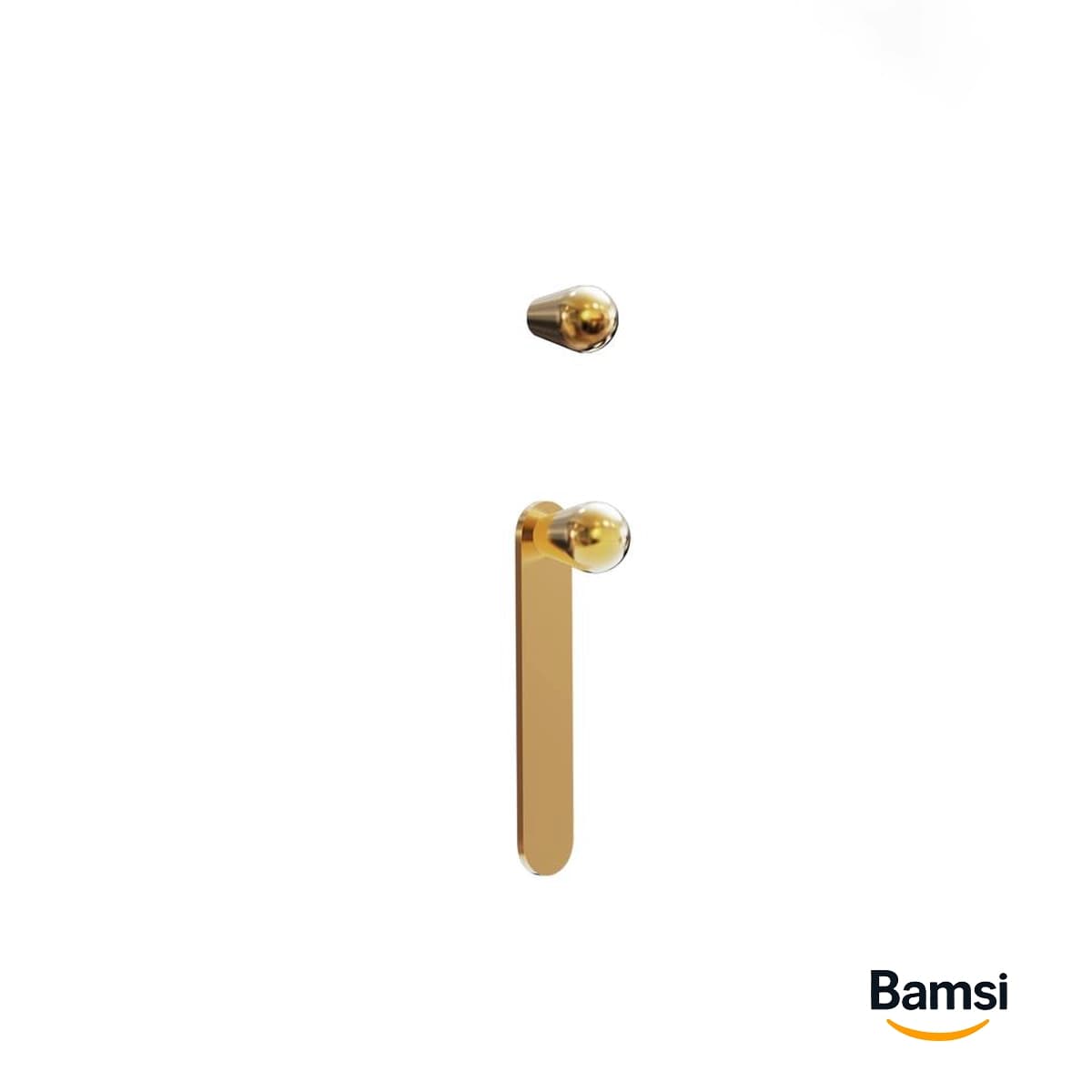 دستگیره کابینت کد C47 برونتیل تک پیچ و تک پیچ پلاک دار — تصویر ۲