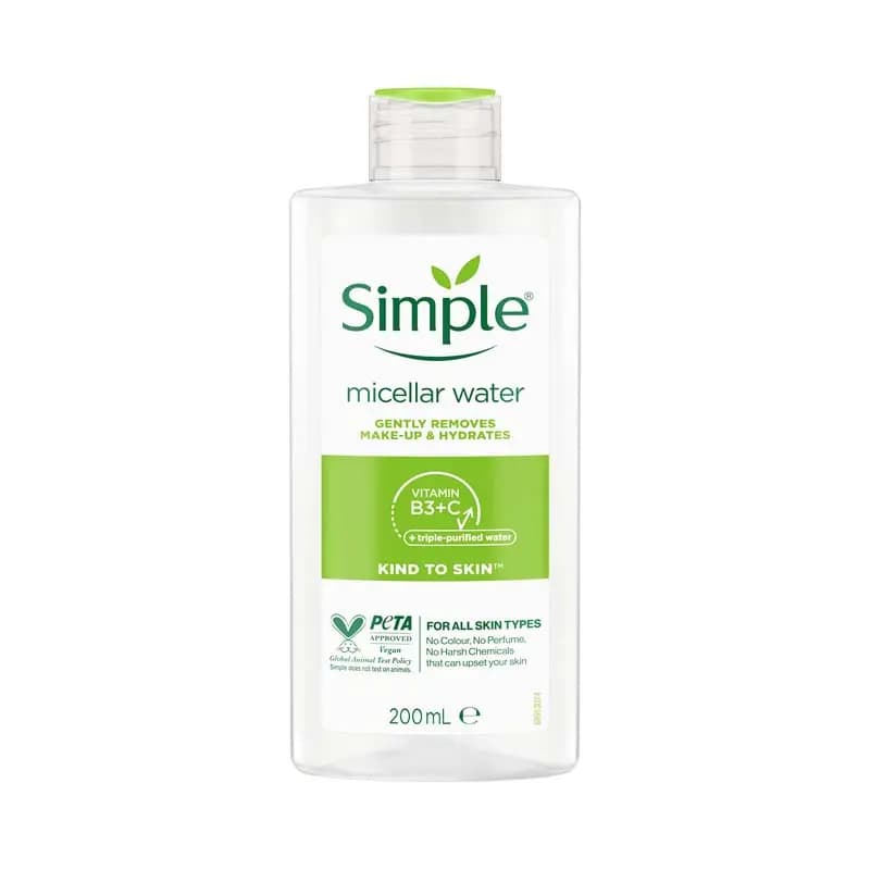 میسلار واتر آرایش صورت سیمپل مدل Gently Removes حجم 200 میل — تصویر ۵