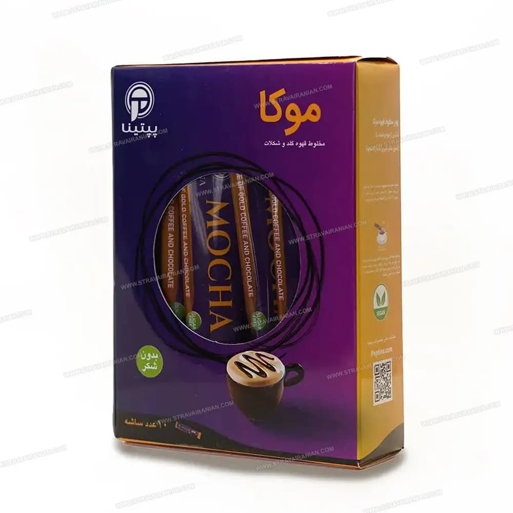 موکا بدون شکر رژیمی مخلوط قهوه گلد و شکلات 10 عددی پپتینا با بهترین قیمت + خرید آنلاین