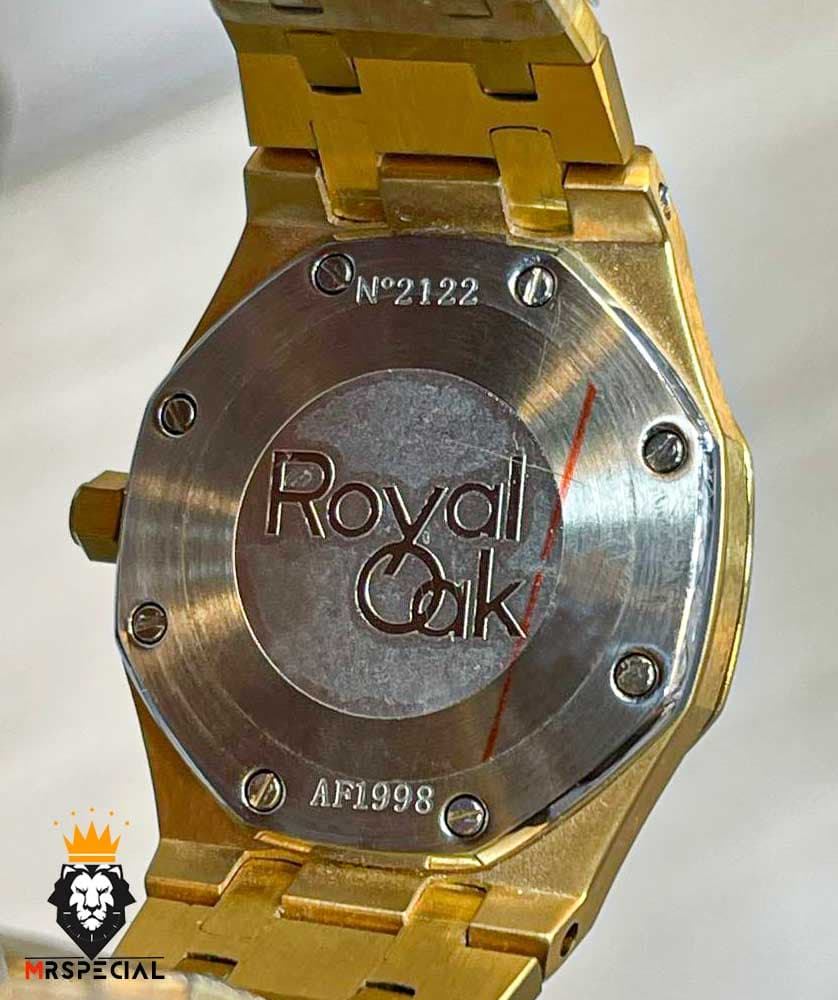 ساعت ست اودمار پیگه مردانه و زنانه باتری طلایی صفحه ابی 2215 AUDEMARS PIGUET ROYAL — تصویر ۷
