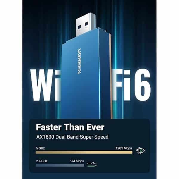 کارت شبکه بی سیم AX1800 دو باند یوگرین مدل CM499 کد 90340