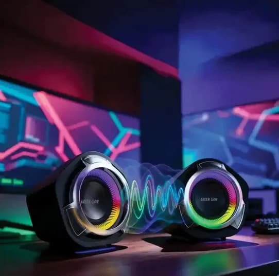 اسپیکر گیمینگ گرین لاین Green Lion Clario Gaming Speakers GNCLGAMSPBK — تصویر ۸