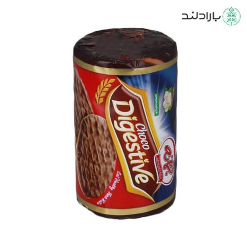 بیسکویت جو دایجستیو با روکش کاکائویی جمانه شیرین شده با شهد توت – 180 گرم — تصویر ۵