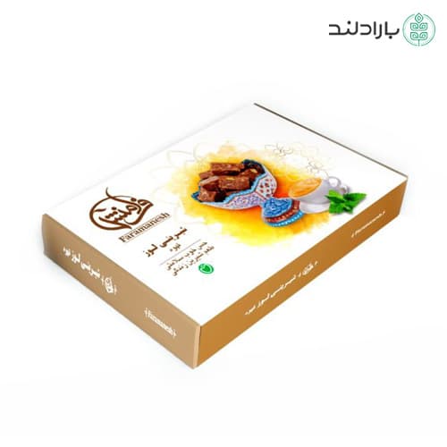 شیرینی لوز رژیمی نارگیلی کاکائو بدون قند و بدون گلوتن فرامنش — تصویر ۴