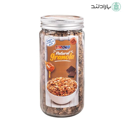 گرانولا شکلات و فندق شیشه ای جوپرو – 300 گرمی — تصویر ۸