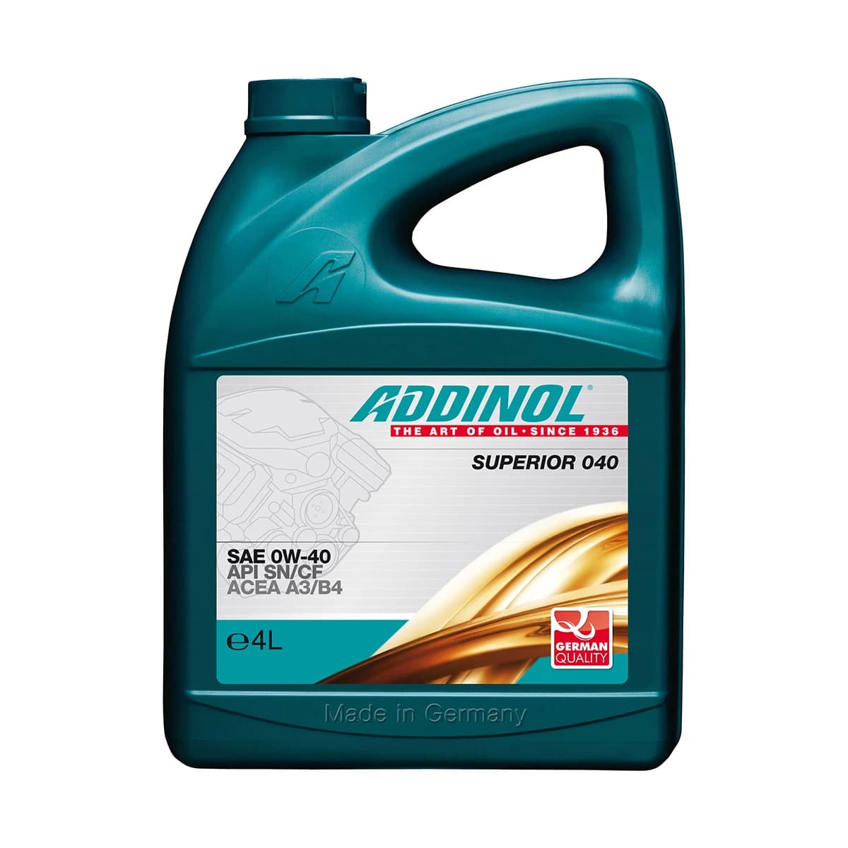 وخرید روغن موتور ادینول 0W-40 حجم چهار لیتر