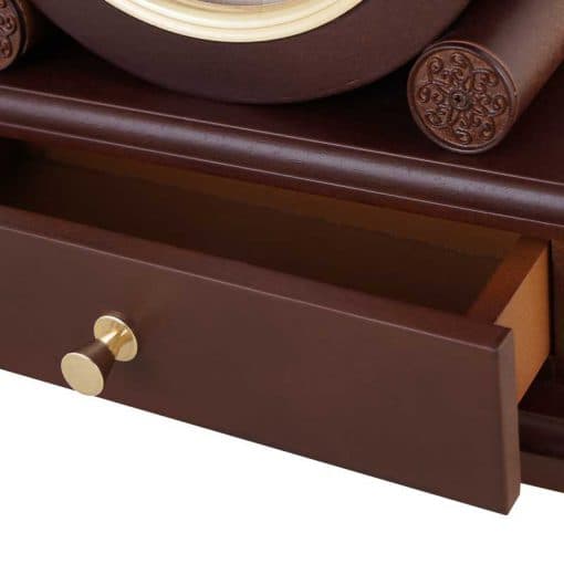 ساعت رومیزی چوبی لوتوس مدل DARCY کد T-5511 رنگ BROWN — تصویر ۸