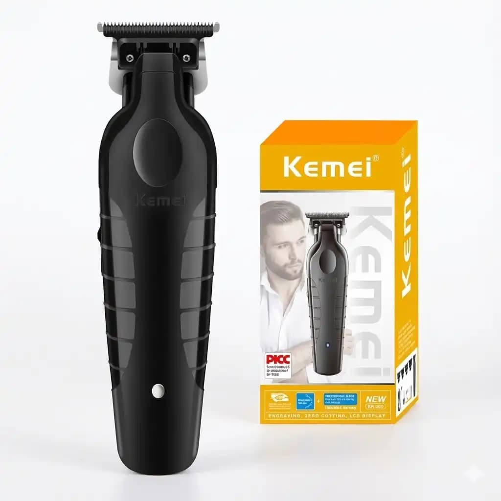 ماشین اصلاح خط زن حرفهای کیمی Kemei مدل KM-2299 صفر زن و سایه زن (تیغه T شکل) جعبه طلایی — تصویر ۴