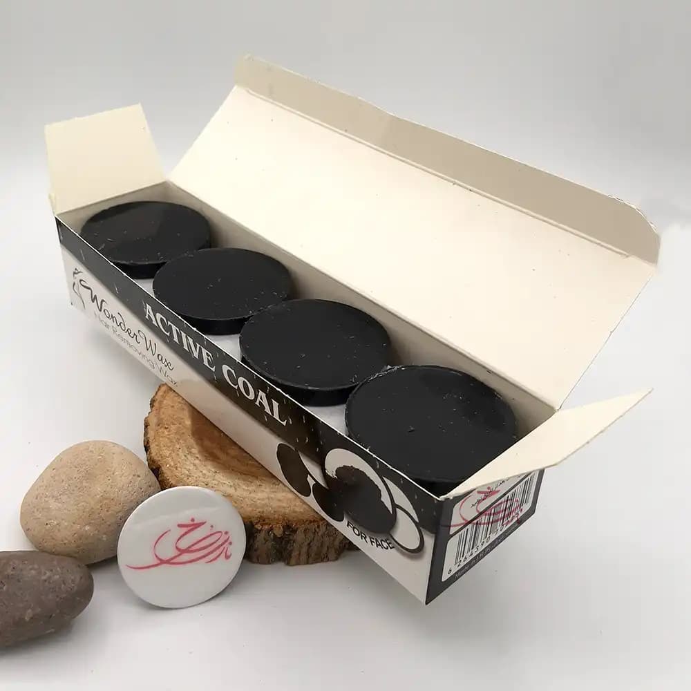 وکس سکه ای صورت واندر وکس Wonder Wax مدل زغال 400 گرمی