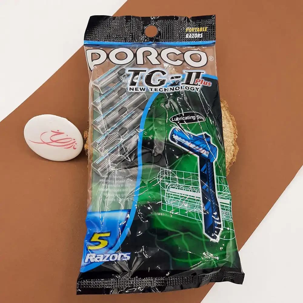 خود تراش دورکو DORCO مدل 2 لب صابونی TG-II بسته 5 عددی