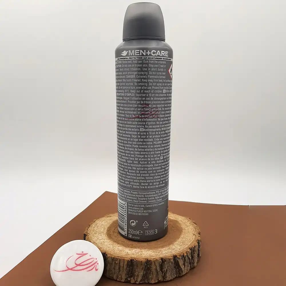 اسپری دئودورانت و ضد تعریق مردانه داو (Dove) مشکی مدل Men+Care Invisible Dry حجم 250 میلی لیتر — تصویر ۳