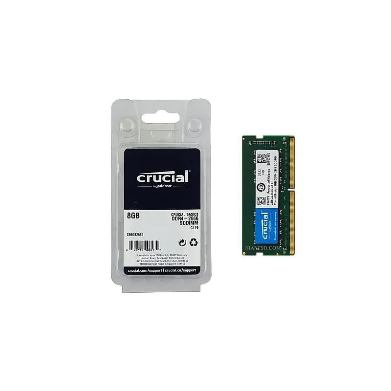 رم لپ تاپ 8 گیگ Crucial DDR4-2666 MHz 1.2V هجده ماه گارانتی-با پک — تصویر ۲