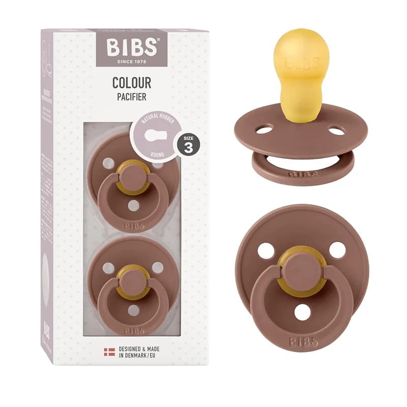 پستانک سر گرد نوزاد 0 تا 6 ماه COLOUR رنگ چوبی بیبس Bibs