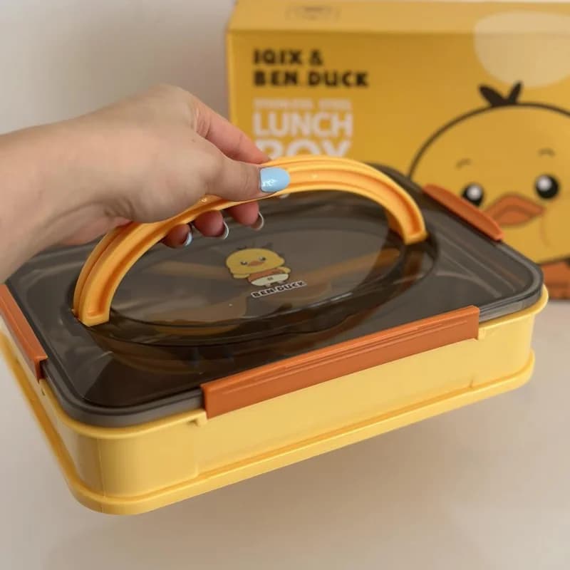 لانچ باکس چهار قسمتی طرح جوجه Ben Duck — تصویر ۵