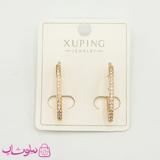 گوشواره زنانه ژوپینگ نگین دار کد 1090 — تصویر ۶