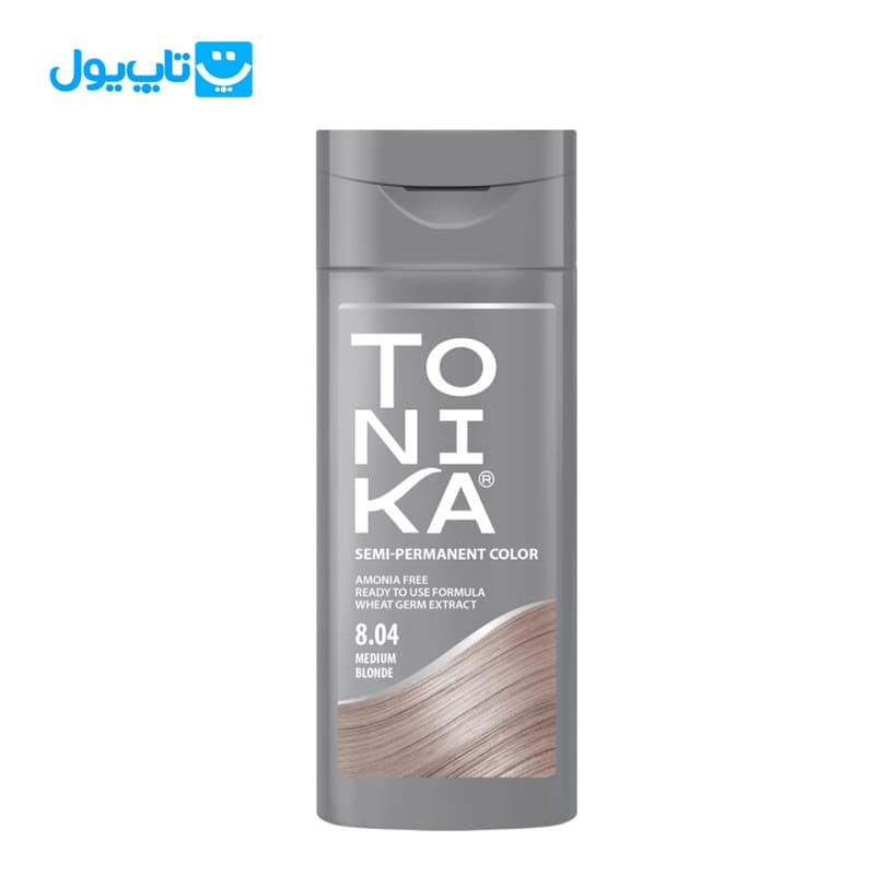شامپو رنگ مو تونیکا TOHNIKA شماره 8.04 رنگ بلوند متوسط حجم 150 میلی لیتر — تصویر ۳