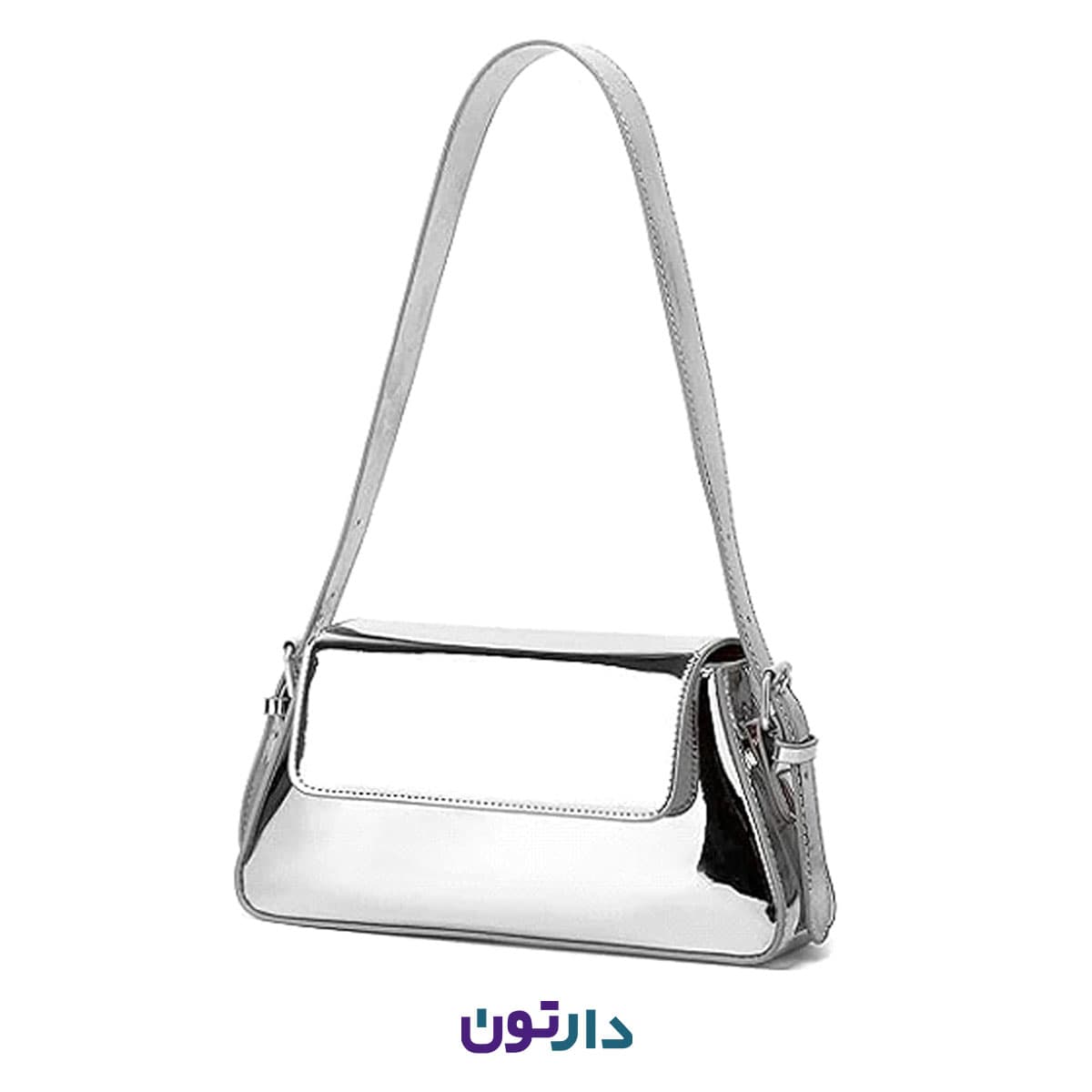 کیف دوشی زنانه نقره ای برند boohoo مدل GZZ53872