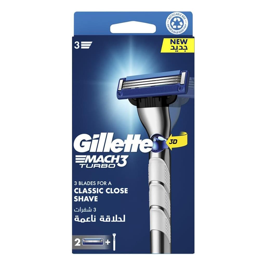 خود تراش مچ تری توربو 2یدک ژیلت مدل2 Gillette Mach3 Turbo — تصویر ۱۰