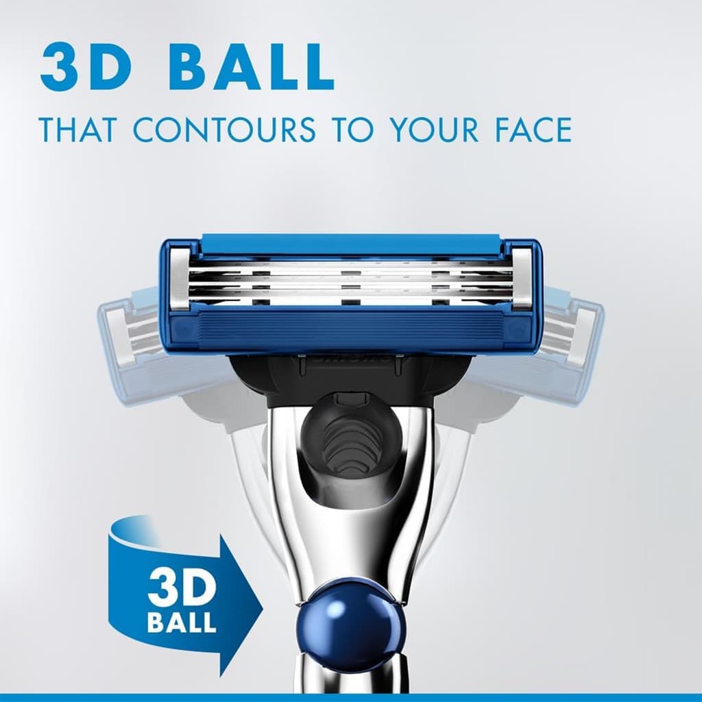 خود تراش مچ تری توربو 2یدک ژیلت مدل2 Gillette Mach3 Turbo — تصویر ۶