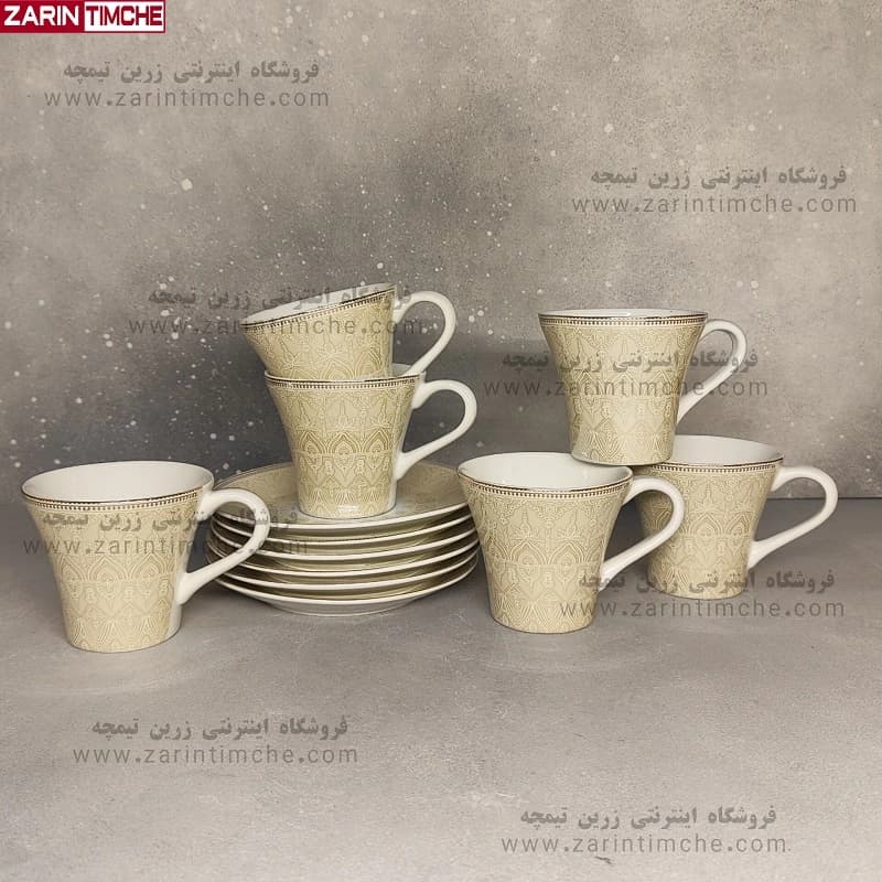 فنجان و نعلبکی چایخوری برند لورین مدل کارن
