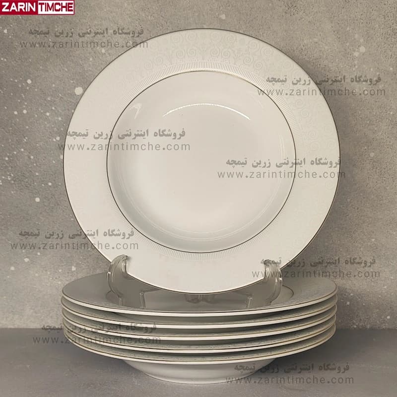 بشقاب خورشت خوری چینی زرین مدل سپیدصدف — تصویر ۵