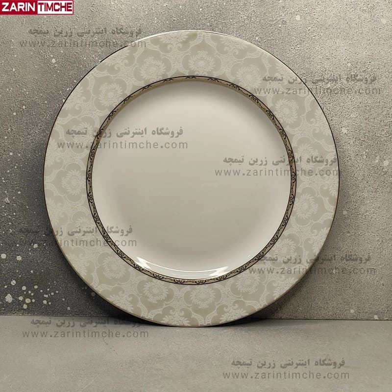 بشقاب غذاخوری چینی زرین مدل هدیه طلایی — تصویر ۲