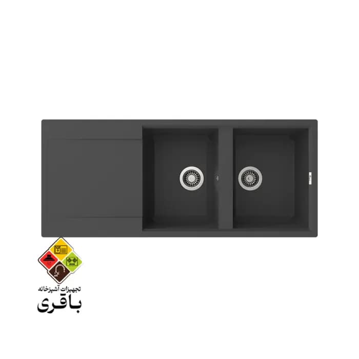 سینک گرانیتی بیمکث مدل ۴۶۰۴ مشکی — تصویر ۳