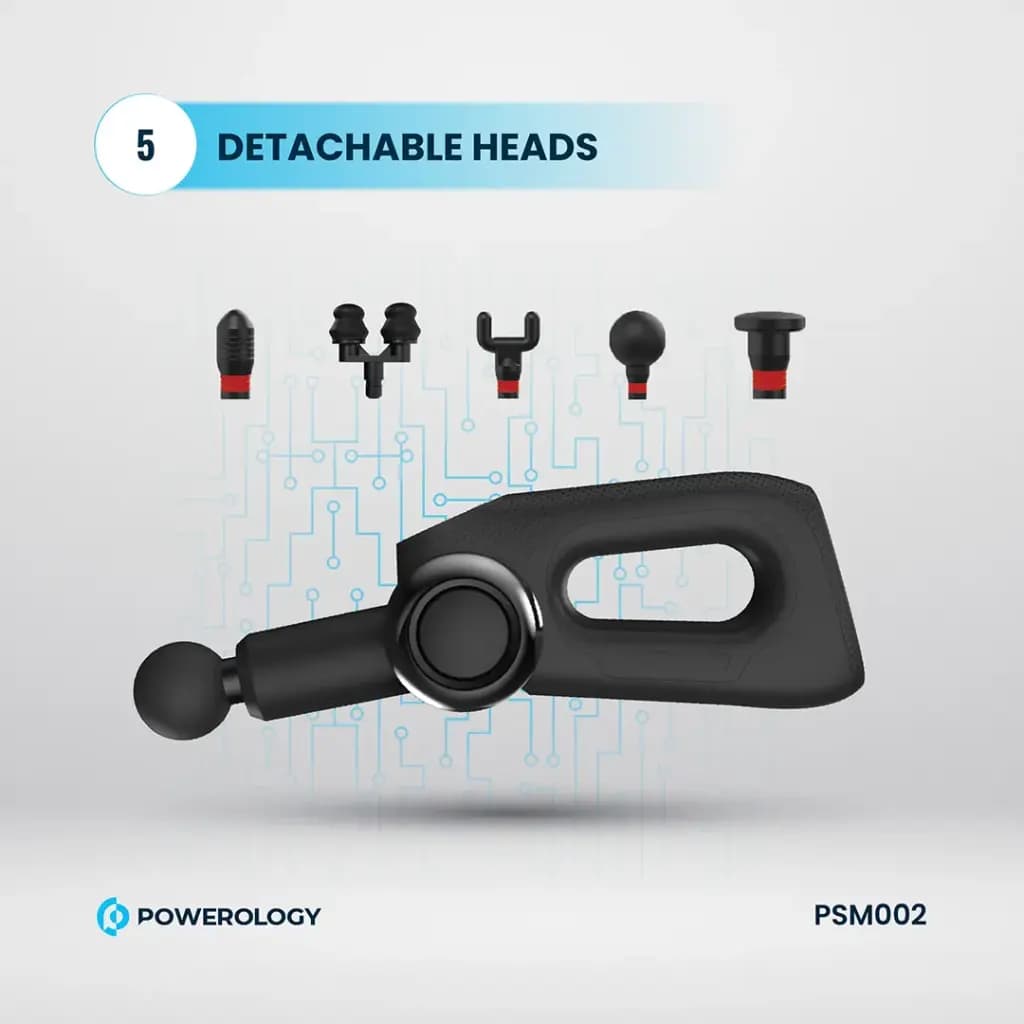 ماساژور تفنگی پاورولورژی Powerology Full-Body Massage Gun PSM02 — تصویر ۶