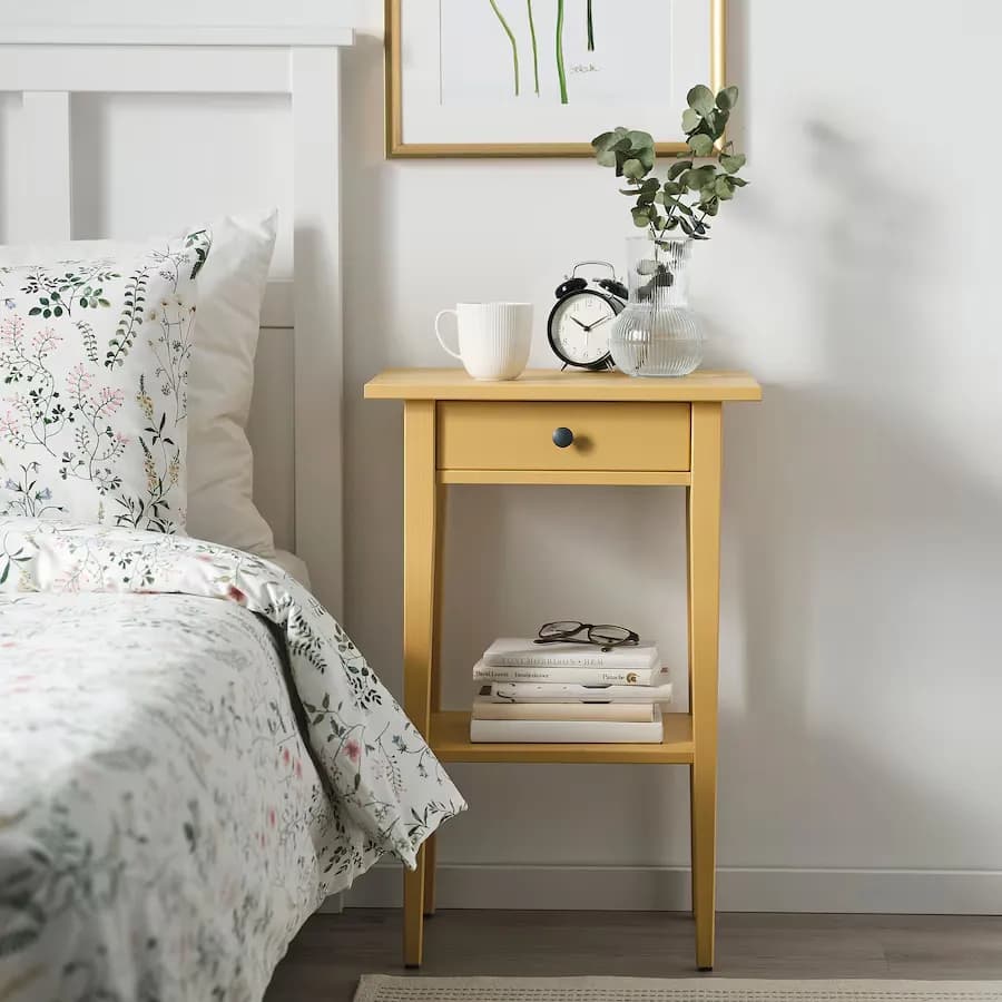 پاتختی ایکیا HEMNES زرد، 46×35 سانتیمتر — تصویر ۸