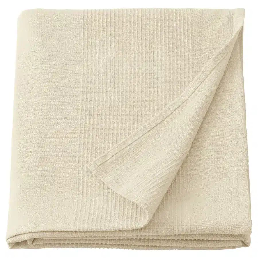 روتختی پنبه طبیعی رنگ نشده ایکیا INDIRA سایز 150×250 سانتیمتر — تصویر ۲