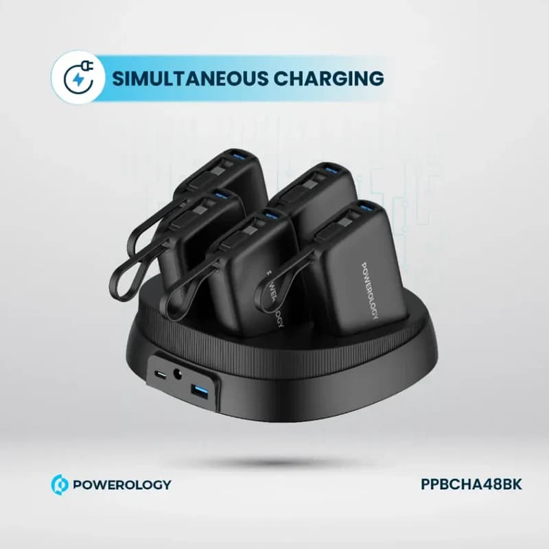 پاور بانک استیشن پاورولوژی Powerology × 5 10000mAh Power Bank Station — تصویر ۶
