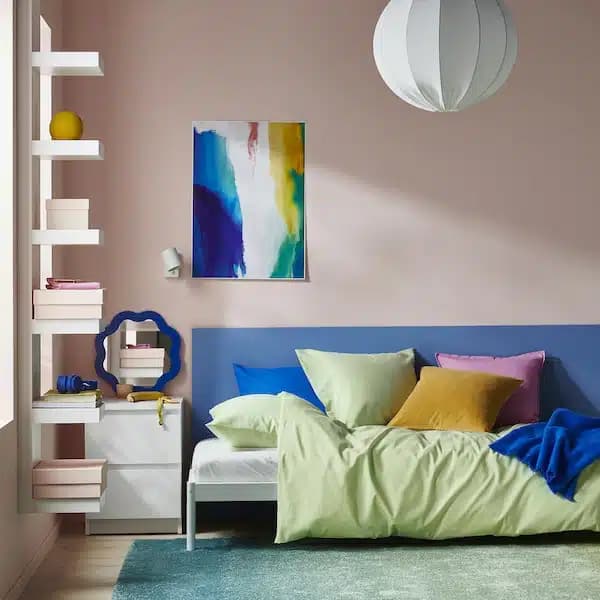 روکش لحاف و 2 عدد روبالشی ایکیا PILTANDVINGE سبز روشن، 240×220/50×80 — تصویر ۹