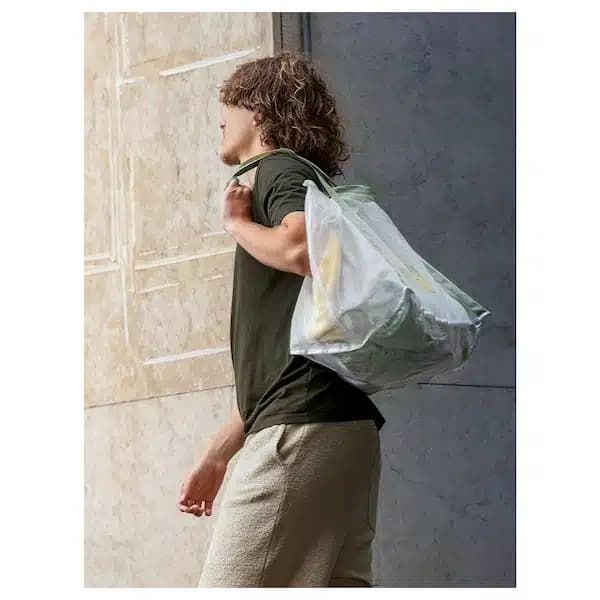 کیف ورزشی سفید ایکیا DAJLIEN، سایز 50x36x39 سانتیمتر/40 لیتر — تصویر ۳