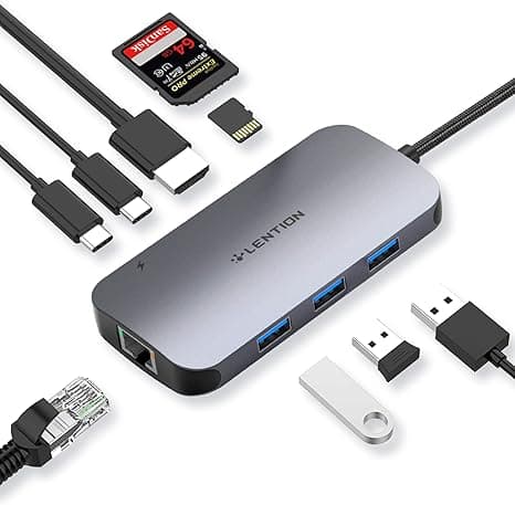هاب 9 پورت Usb-c 9 in 1 لنشن Lention CE57 — تصویر ۸