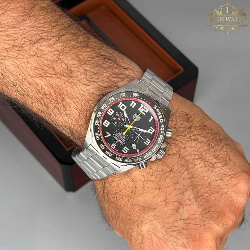ساعت مچی مردانه تگ هویر فرمول یک نقره ای صفحه مشکی Tag-Heuer Formula1 — تصویر ۱۱