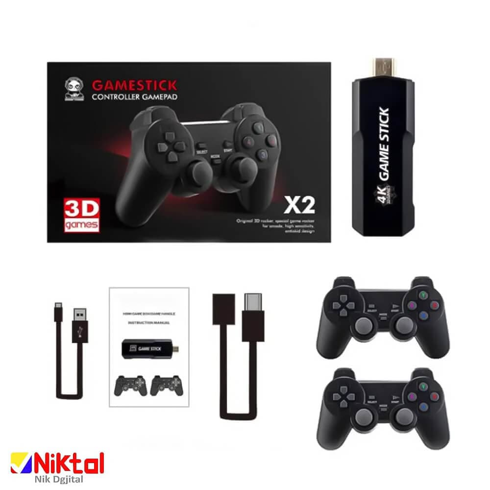 کنسول گیم استیک مدل X2 – بیش از 30,000 بازی کلاسیک با اتصال HDMI و دسته بیسیم