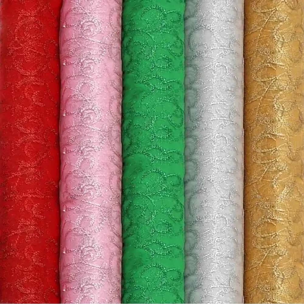 تور کادویی اکلیلی طرح دار با عرض 50 سانتی متر و طول 1 متر