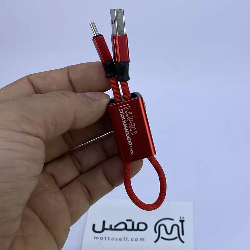 کابل کوتاه تایپ سی فست شارژ Ldnio LC98 2.4A 25cm — تصویر ۵