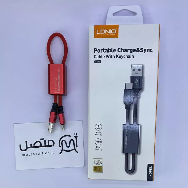 کابل کوتاه تایپ سی فست شارژ Ldnio LC98 2.4A 25cm — تصویر ۳