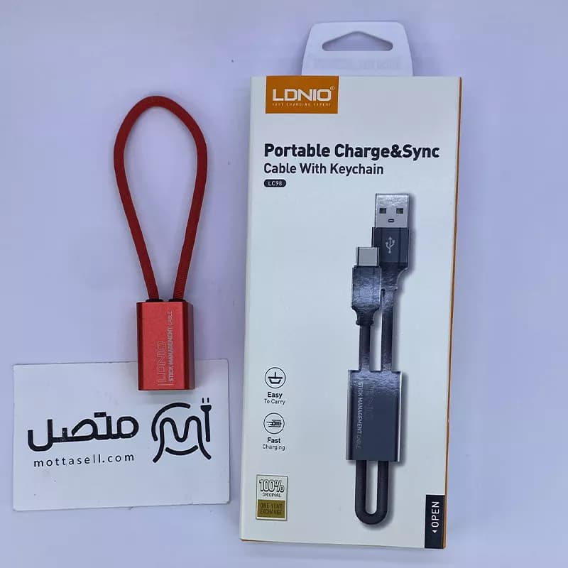کابل کوتاه تایپ سی فست شارژ Ldnio LC98 2.4A 25cm — تصویر ۶