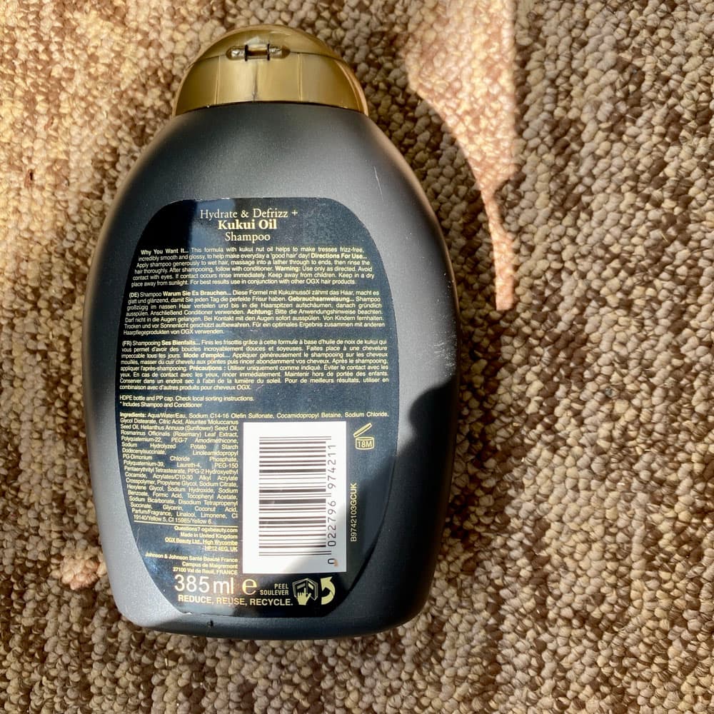 شامپو روغن کوکویی او جی ایکس (kukui oil) فاقد سولفات ogx — تصویر ۱۰