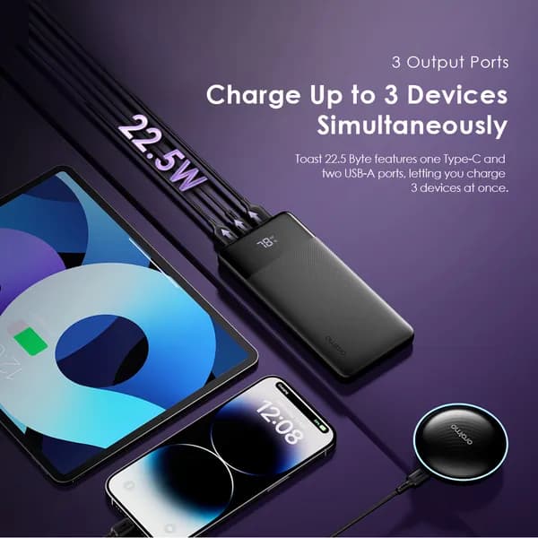 پاوربانک ۱۰۰۰۰ اورایمو ۲۲.۵W — تصویر ۵